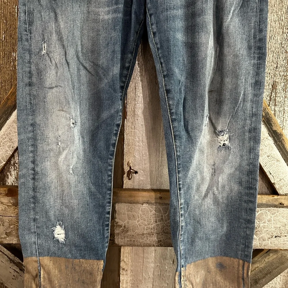 Anthropologie Pilcro and the Letterpress copper bottom distressed jeans. - Picture 10 of 11